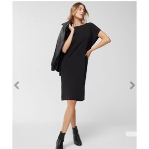 Chicos V-neck drape dress in black size1 (6/8)